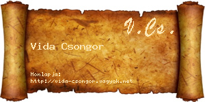 Vida Csongor névjegykártya
