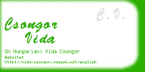 csongor vida business card
